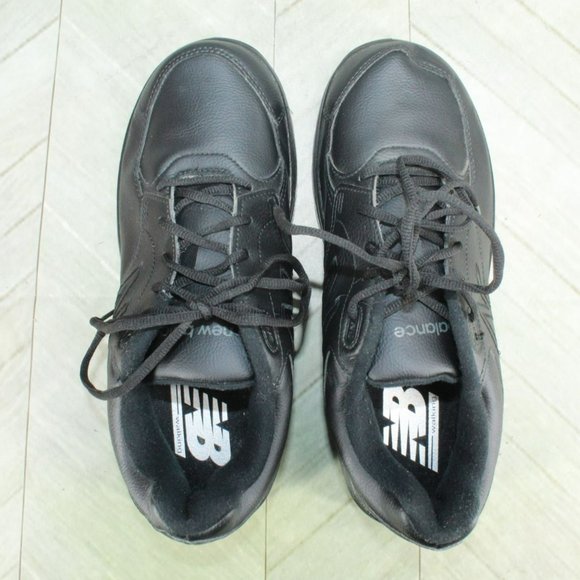 New Balance 674 Black Leather Lace Up Low Top Walking Sneaker Shoes Size 8.5 EE - Picture 5 of 10